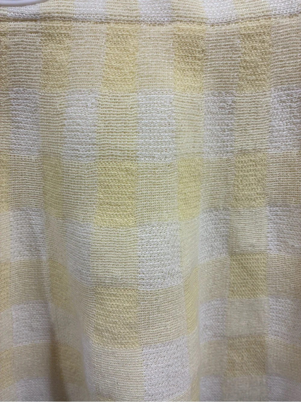 Little Lass Yellow and White Knit Polo Top with Matching Check Skirt